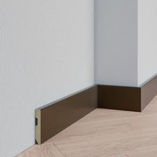 Gladde plint - Metal Bronze - MDF fineer/folie - 14 x 80 mm Uitverkoop